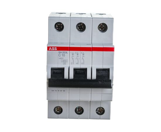  Автоматический выключатель ABB SH203L C10 (2CDS243001R0104) 3-пол. 