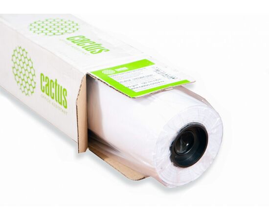  Бумага Cactus CS-PC140-61030 24"(A1) 610мм-30м/140г/м2/белый CIE169% матовое универсальная (с покрытием) втулка:50.8мм (2") (упак.:1рул) 