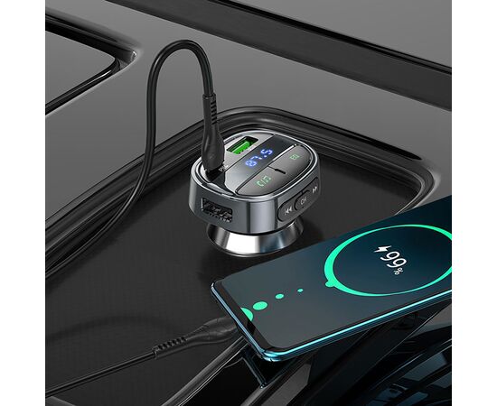  Автомобильный FM-трансмиттер Hoco E70 BT PD QC 30W (black) (207598) 