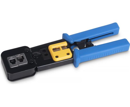  Клещи обжимные Cabeus HT-376Z для коннекторов быстрой установки RJ-45 (8р8с), RJ-11/12 (6р6с, 6р4с, 6р2с), профессиональный, с храповым механизмом 