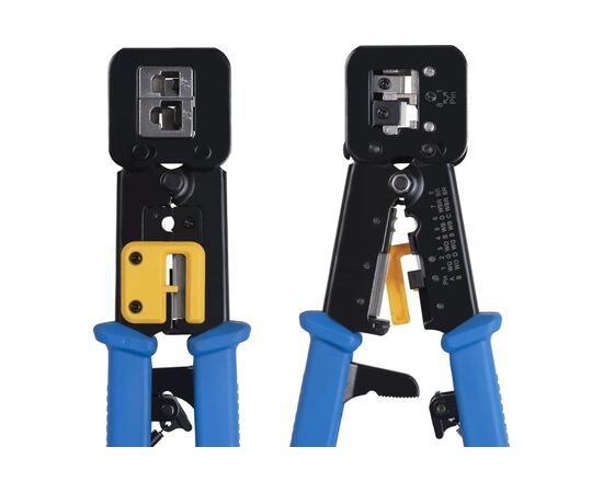  Клещи обжимные Cabeus HT-376Z для коннекторов быстрой установки RJ-45 (8р8с), RJ-11/12 (6р6с, 6р4с, 6р2с), профессиональный, с храповым механизмом 