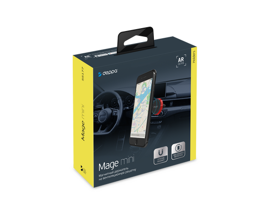  Автомобильный держатель Mage Mini для смартфонов, магнитный, красный, DEPPA, 55177 