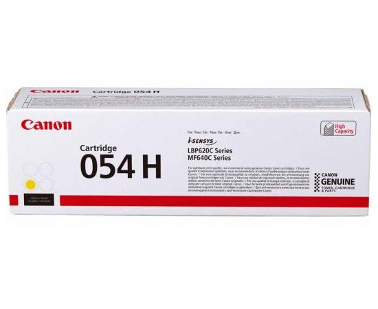  Картридж лазерный Canon 054 H Y 3025C002 желтый (2300стр.) для Canon MF645Cx/MF643Cdw/MF641Cw/LBP623Cdw/621Cw 