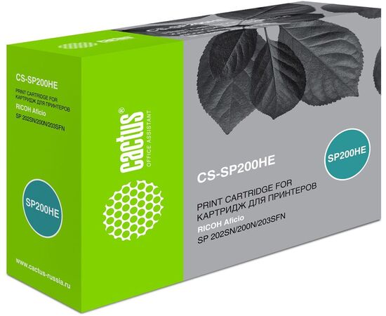  Тонер Картридж Cactus CS-SP200HE черный для Ricoh SP 202SN/200N/203SFN (2600стр.) 