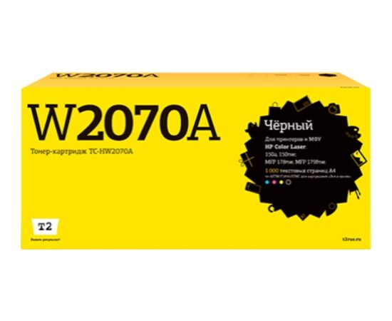  Картридж T2  W2070A  картридж TC-HW2070A для HP Color Laser 150a/150nw/MFP 178nw/MFP 179fnw (1000 стр.) черный, с чипом 