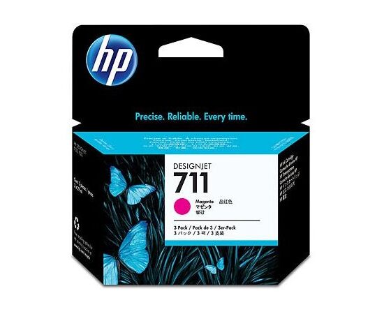  Картридж струйный HP 711 CZ135A пурпурный x3упак. для HP DJ T120/T520 