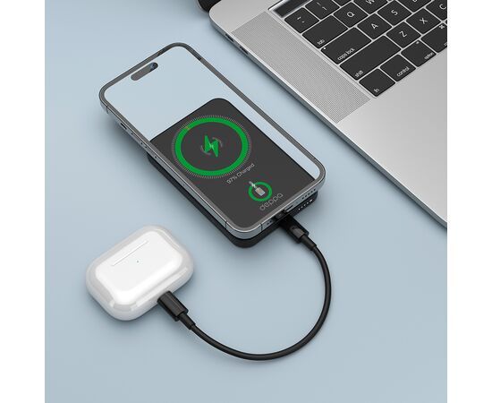  Внешний АКБ NRG MageSafe 5000 мА-ч Basic, 15Вт QI, черный, Deppa 
