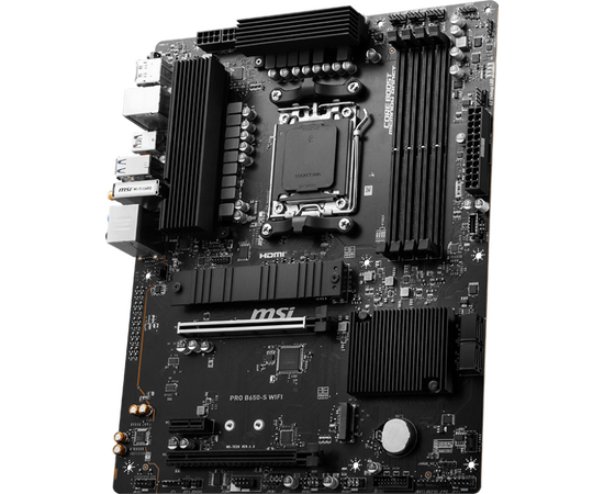  MB sAM5 MSI PRO B650-S WIFI AMD B650 4xDDR5 ATX AC`97 8ch(7.1) 2.5Gg RAID+HDMI+DP 