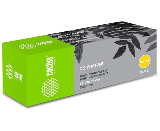  Тонер Картридж Cactus CS-PH6125B (106R01338) черный для Xerox 6125/6125n (2000стр.) 
