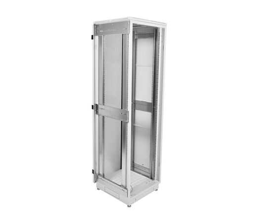  Шкаф коммутационный ЦМО ШТК-М-42.6.6-4ААА 42U 600x620мм пер.дв.перфор. задн.дв.стал.лист 2 бок.пан. направл.под закл.гайки 550кг серый 