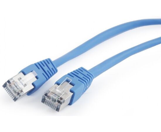  Патч-корд UTP5e, 1.5 м, литой, многожильный, биметалл CCA, 26AWG, PVC, синий, CABLEXPERT PP12-1.5M/B 