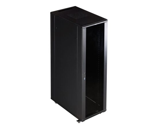  Шкаф коммутационный Lanmaster Business (TWT-CBB-27U-6X8-G1) напольный 27U 600x800мм пер.дв.стекл черный 