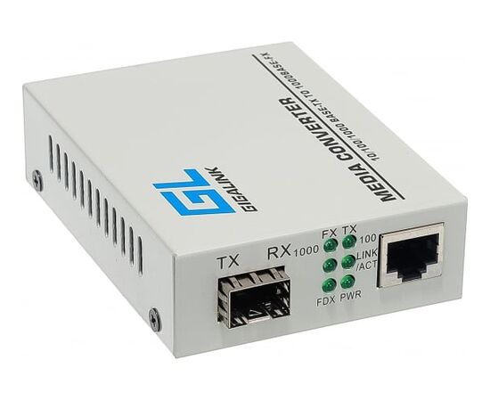  Медиаконвертер GIGALINK GL-MC-UTPG-SFPG-F.r2 