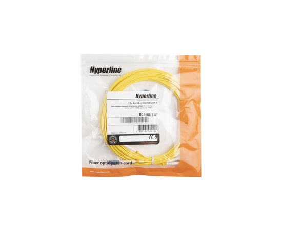  Патч-корд HYPERLINE FC-D2-9-LC/UR-LC/UR-H-10M-LSZH-YL волоконно-оптический SM 9/125 (OS2), LC/UPC-LC/UPC, 2.0мм, duplex, LSZH, 10м (004154) 