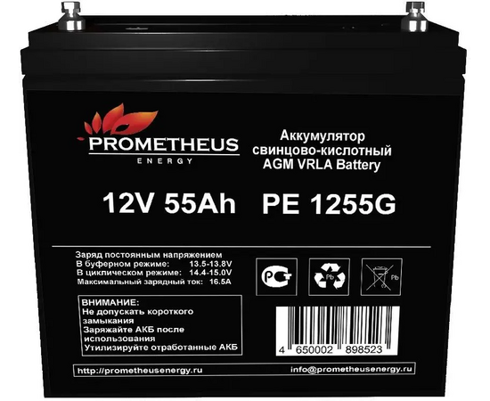  Батарея для ИБП Prometheus Energy РЕ 1255 G 12В 55Ач 