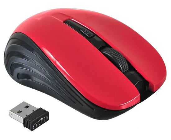  Мышь Oklick 545MW черный/красный USB 