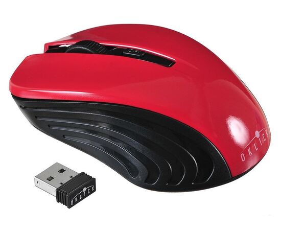  Мышь Oklick 545MW черный/красный USB 
