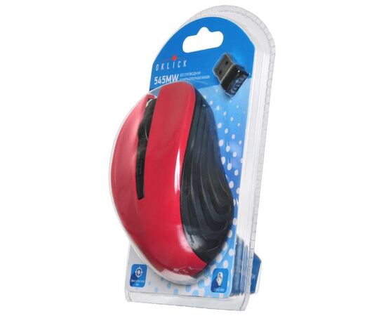  Мышь Oklick 545MW черный/красный USB 