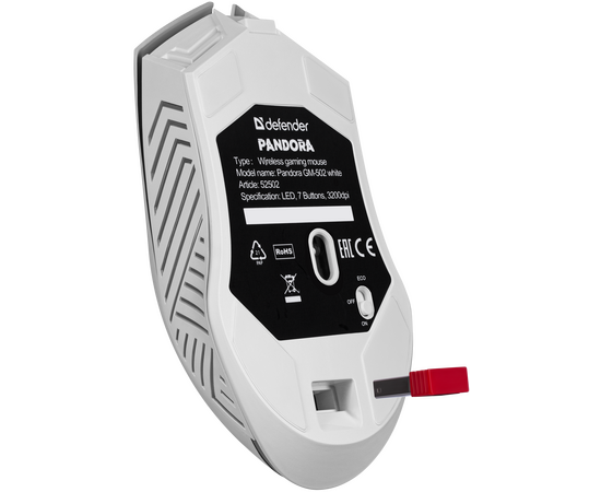  Мышь DEFENDER Pandora GM-502 52502 белый 