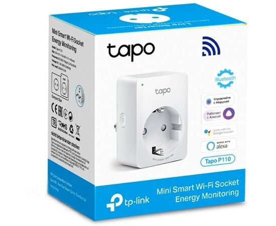  Умная розетка TP-LINK Tapo P110 (2-pack) EU VDE Wi-Fi белый 