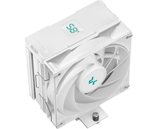  Кулер DEEPCOOL AG400 Digital WH LGA1700/1200/115X/AM5/AM4 (9шт/кор, TDP 220W, PWM, Fan 120mm, 4 тепл. трубки, черный) RET 