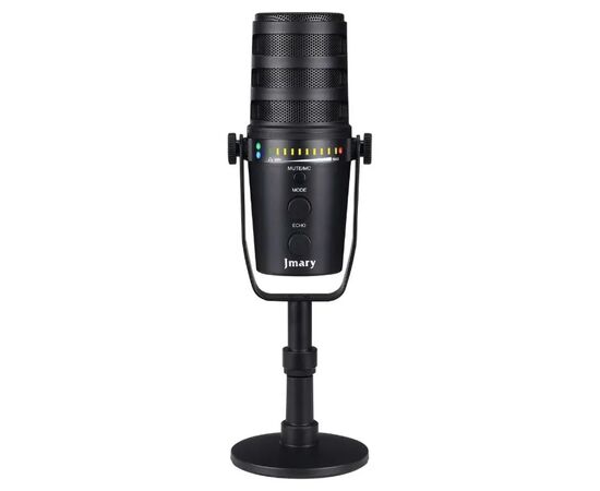  Микрофон универсальный кардиоидный JMARY MC-PW12, Type-C+Bluetooth+AUX, черный 