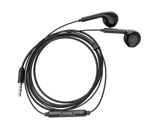  Проводные наушники с микрофоном вкладыши Hoco M101 Crystal joy Jack 3,5  (черный) (235083) 