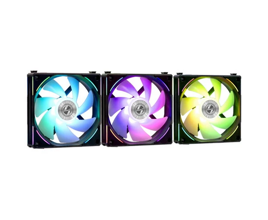  Комплект вентиляторов (3шт.) Lian Li Uni Fan AL120 V2 Black /UF-AL120V2-3B/ G99.12ALV23B.R0/ 120x120x28мм (PWM, ARGB, 250-2000 об/мин, 28.7dBa) 