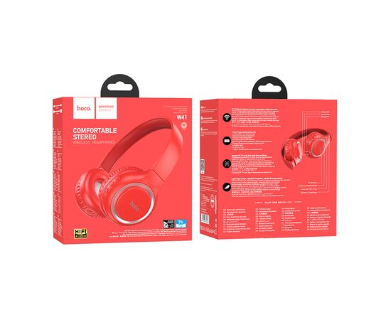  Bluetooth-наушники полноразмерные Bluetooth 5.3 200mah Hoco W41 Charm (Red) 