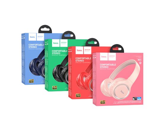  Bluetooth-наушники полноразмерные Bluetooth 5.3 200mah Hoco W41 Charm (Red) 