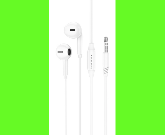  Наушники вкладыши AUX разъём с МК без рег.громкости длина 1.2м Borofone BM71 (White) 
