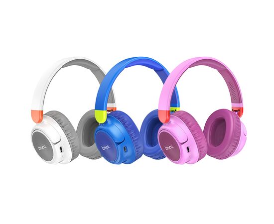 Bluetooth-наушники полноразмерные Bluetooth 5.2 250mah Hoco W43 Adventure (Purple) 
