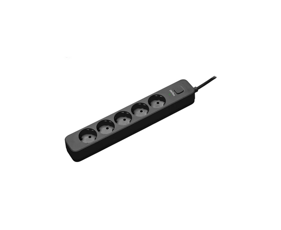  Сетевой фильтр Perfeo "POWER STREAM", 2500W, 3,0м, 5 розеток, черный. 