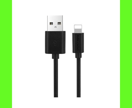  Дата-кабель USB 2.1A для Lightning 8-pin More choice K13i TPE 1м (Black) 