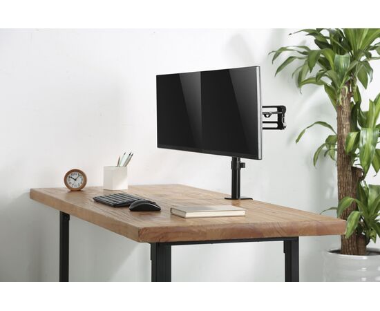  Кронштейн для мониторов Ultramounts UM737 черный 17"-32" макс.8кг крепление к столешнице поворот и наклон 