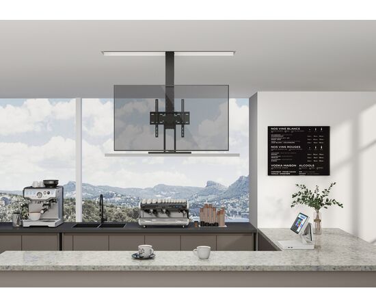  Кронштейн для телевизора Cactus CS-STM-7844 черный 32"-55" макс.45кг напольный (моторизованный лифт) 