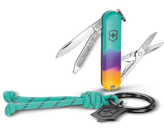  Складной нож Victorinox Classic SD Sydney Style 0.6223.e222, функций 7, 58мм, бирюзовый, коробка подарочная 