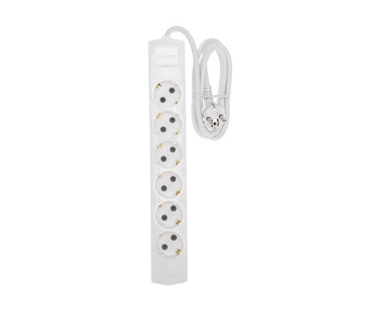  Удлинитель Rexant 13-4112 Premium 6 гнезд, 1,5м, 3х1,5мм², с/з, белый 