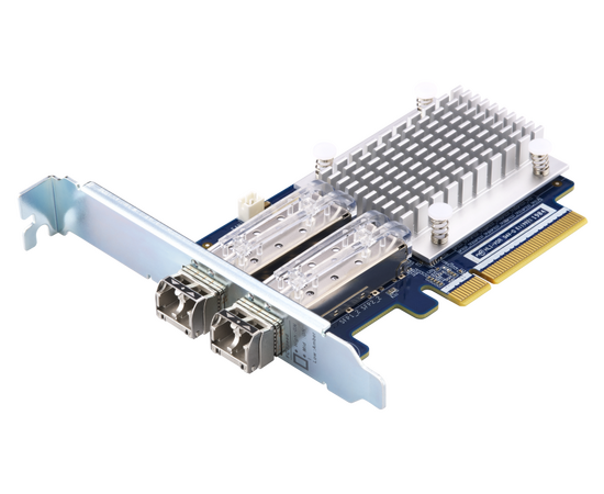  Сетевая карта QNAP QXP-16G2FC Dual-port Fiber Channel adapter, 2 x 16 Gb / s SFP +, PCIe Gen3 x8. For QTS OS Only 