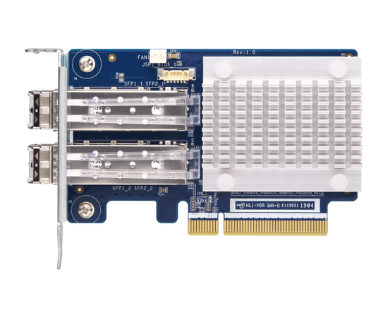  Сетевая карта QNAP QXP-16G2FC Dual-port Fiber Channel adapter, 2 x 16 Gb / s SFP +, PCIe Gen3 x8. For QTS OS Only 