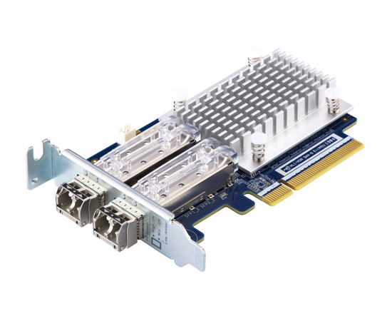  Сетевая карта QNAP QXP-16G2FC Dual-port Fiber Channel adapter, 2 x 16 Gb / s SFP +, PCIe Gen3 x8. For QTS OS Only 