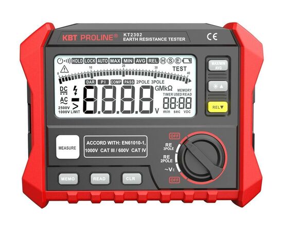  Измеритель сопротивления заземления КВТ KT 2302 Proline (87240) цифровой 