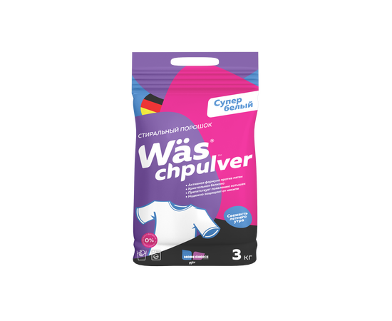  Стиральный порошок автомат More choice Wäs chpulver White 3,0кг Ww3000P 
