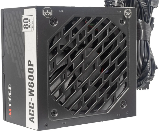  Блок питания Accord ACC-W600P ATX 600W 80 Plus (20+4pin) 120mm fan 6xSATA 