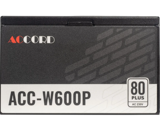  Блок питания Accord ACC-W600P ATX 600W 80 Plus (20+4pin) 120mm fan 6xSATA 