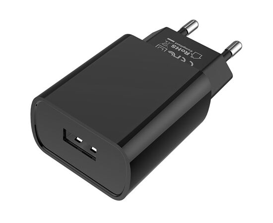  Сетевое зарядное устройство BOROFONE BA20A Sharp 1xUSB с Кабелем USB - Lightning, 2.1A, 10W, черный 