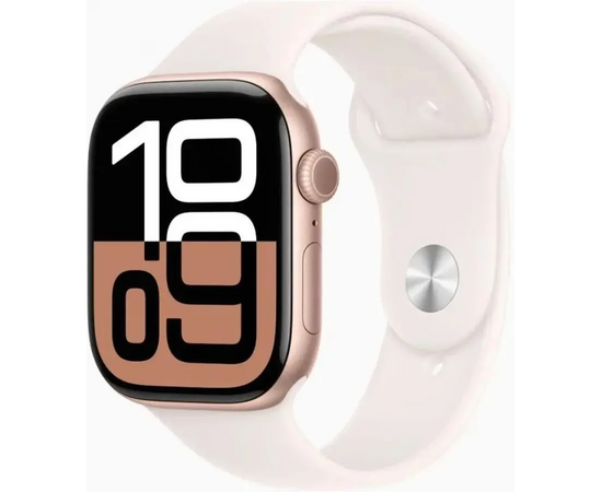  Smart-часы Apple Watch Series 10 A2999 MWWT3ZP/A 46мм 2.1" OLED корп.розовое золото Sport Band рем.белый разм.брасл. 140-190мм 