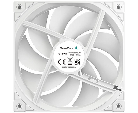  Вентилятор DEEPCOOL FD14 WH-3 in 1 140x140x25мм (PWM, белый, 400-1650об/мин) Color BOX 