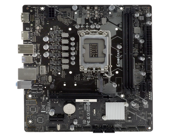  MB s1700 BIOSTAR H610MS Intel H610, 2xDDR4-3200 МГц, 1xPCI-Ex16, 1xM.2, Micro-ATX 