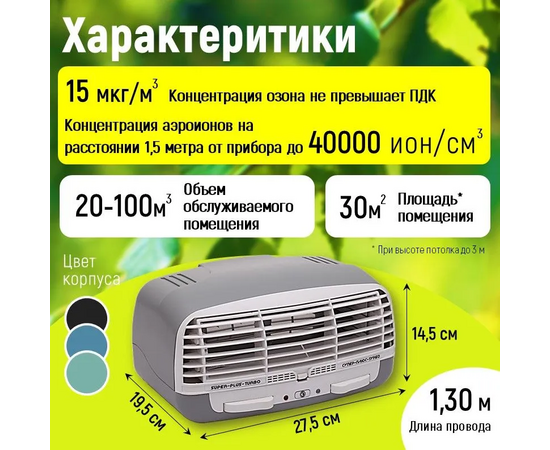  Электронный воздухоочиститель Супер-Плюс Турбо ZET-004-5 синий 